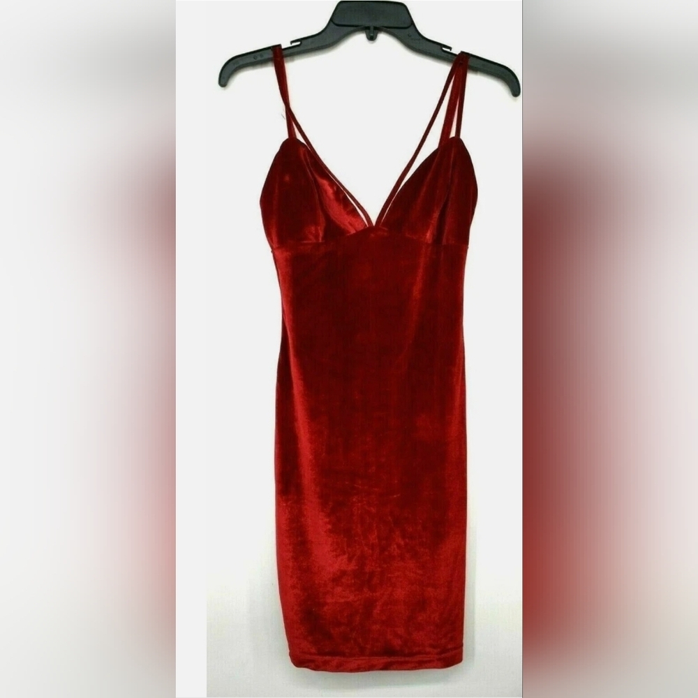 Dress the Population Strappy Red Mini Dress - Picture 2 of 5